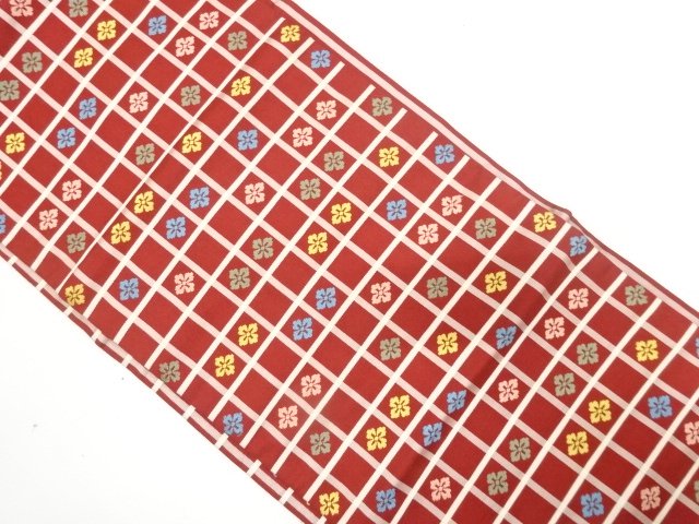 JAPANESE NAGOYA OBI / WOVEN GRID